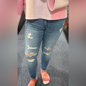 Abercrombie and Fitch Distressed Blue Jeans